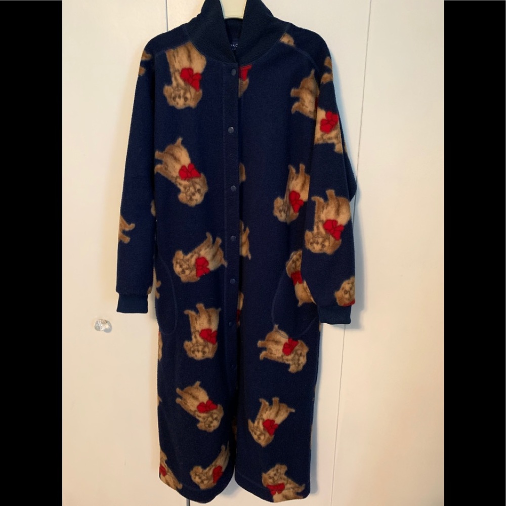 Charter Club fleece “puppies” robe